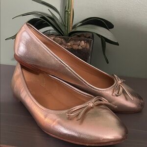 J. Crew Factory Rose Gold Ballet Flats | size 9.5